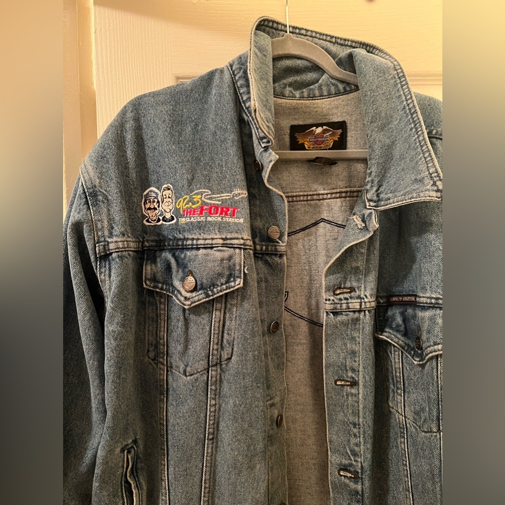 Harley Davidson Vintage Denim Jean Jacket XL